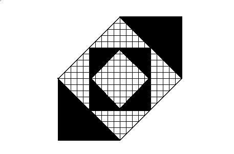 RSA0066 Qual è il rapporto tra la parte quadrettata del disegno proposto e quella annerita? a) 2/3. b) 1. c) 1/2. d) 3/5. b RSA0067 Quale box contiene il secondo elemento mancante della pedina?