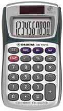1 pz OSAMA 110/10 Calcolatrice elettronica tascabile a 10 cifre. 3 tasti di memoria.