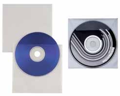 Buste trasparenti per CD formato utile cm 12 x 12. 4712882 senza patella, retro completam.