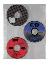 BUSTE PORTA CD/DVD BUSTE PER 1 CD Buste porta CD-DVD con foratura universale rinforzata in PP liscio.