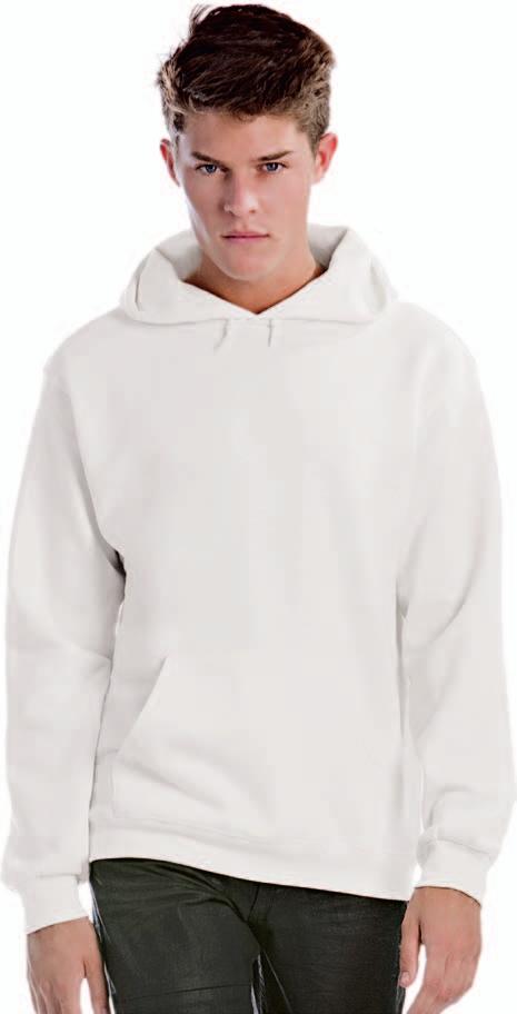 12 SWEATS BCID003 Sweat-Shirt Hooded 80% cotone, % poliestere, felpata internamente, con cappuccio doppio. Tasca a canguro. BCWW2 p. 10 BCWK81 p.