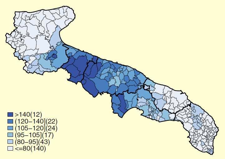 Mortalità per diabete mellito nei MASCHI