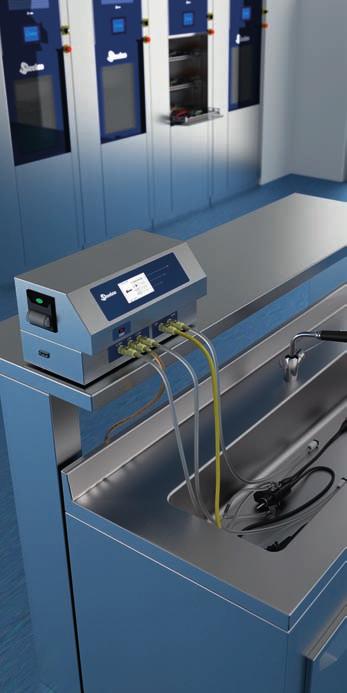 EPW 100 Sistema automatico di supporto alle fasi di lavaggio manuale Il sistema EPW 100 assiste gli operatori durante la fase di lavaggio manuale automatizzando test di tenuta, lavaggio e risciacquo