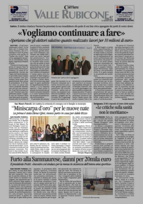 Pagina 47 Corriere di Romagna (ed. Forlì Cesena) Comune di San Mauro San Mauro Pascoli.
