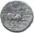 - R/ Cavaliere con lancia su cavallo a d., sotto, N - Mont. 5269; S. Ans. 924 (AE g. 17,61) R BB+ 60 218 AE 19 - Testa di Kore a s.