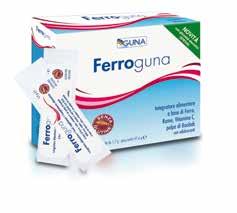 Ferroguna La tua soluzione efficace e documentata Orosolubile. Indicato anche in gravidanza. Non contiene lattosio e grassi.