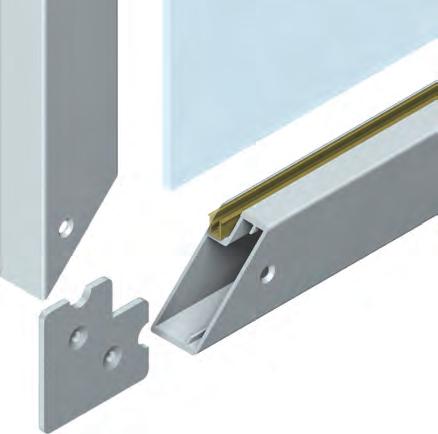 PROFILI ANTE DOOR PROFILES DA56 21 6 /5 L pannello = L anta 72 mm H pannello = H anta 72 mm Spessore pannello /5 mm Squadretta cod. SQ002 vedi pag.