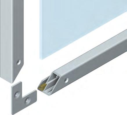 PROFILI ANTE DOOR PROFILES DA69 R 2 21 8,7 19,6 L pannello = L anta 7 mm H pannello = H anta 7 mm Spessore pannello mm Squadretta cod. SQ005 vedi pag.