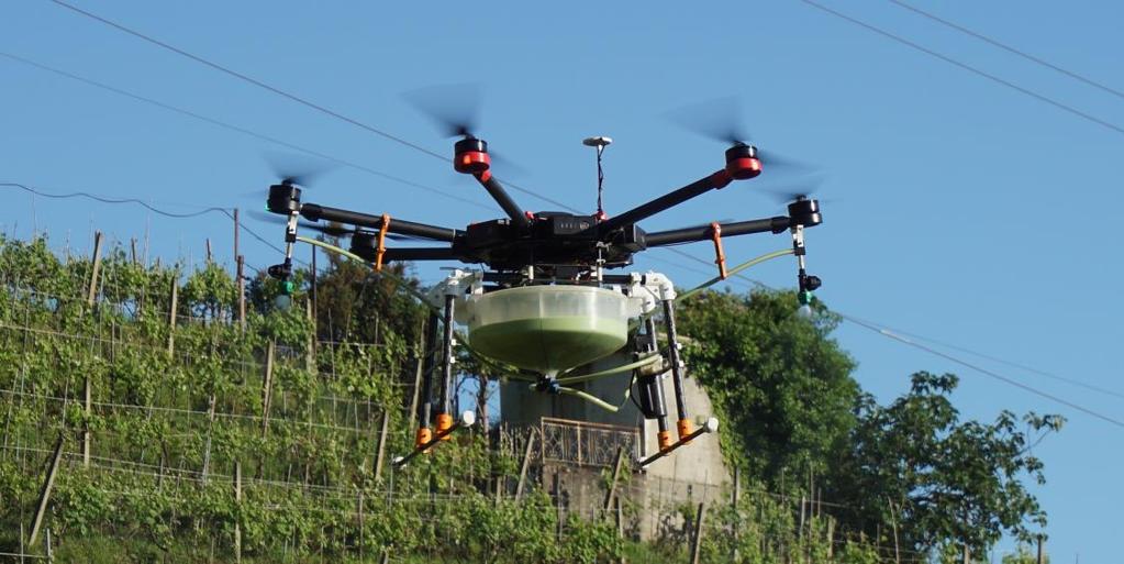 La soluzione drone per i trattamenti aerei Sono stati integrati diversi