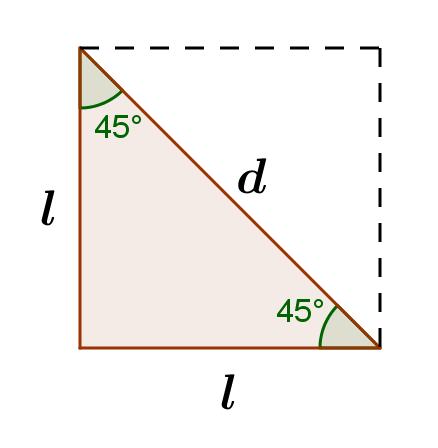 si ricavano delle relazioni importanti per dei triangoli rettangoli particolari.
