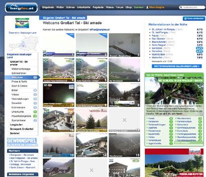 escursionistici e in mountainbike Alloggi di tutte le categorie Webcams