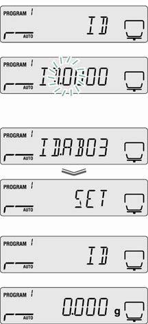 10.5 Inserimento del numero identificativo Possibilità di selezione: Quattro segni, ogni volta è possibile scegliere 0 9 o A Z oppure _ Impostazione di fabbrica: ID 0000 Richiamare il menu con il