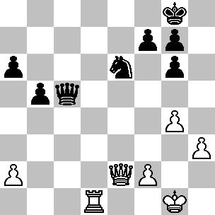 POSIZIONE DEL RE Tseshkovsky,V - Dorfman,J [C91] Mosca-B 1985 35.De4 Da3 36.h4 Dxa2 37.Tc1 Dd2 38.Tc8+ Rh7 39.Da8 De1+ 40.Rg2 g5 41.hxg5 Cf4+ 42.Rg3 Ce2+ 43.Rf3 Cd4+ 44.Rg2 De2 45.Rg3 De5+ 46.