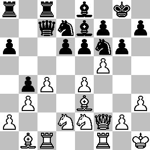 28 dxe5 29.Cg3 Ac5 30.De1 Cxg3+ 31.Dxg3 e4 32.Ch2 e5 33.Tce1 Ac6 34.Cg4 E' da rilevare come la sconfitta del N. sia stata causata dall'indebolimento provocato della spinta del pedone 'g'.