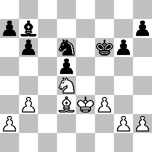 exf6 Axf6 17.Axf6 Dxf6 Adesso il B. potrebbe catturare il pedone d5 proseguendo con 48.b5, dove il N. è costretto a ritirare l'alfiere in c8 per evitare il finale di pedoni che scaturisce dopo 48.