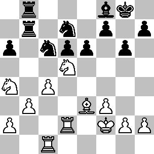 Boyd,S - Dorfman,J [B21] Cannes 1993 1.e4 c5 2.f4 d5 3.Cc3 dxe4 E' stato creato un avamposto in d4; il N. possiede un vantaggio statico. 25.Cdc3 f5 26.Tcd1 Rf7 27.Rf1 Ae7 28.Af4 Il B.