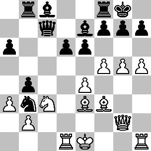sacrifica un pedone per non rallentare il ritmo dell'attacco, cosa che invece avviene nelle varianti A e B: A) 19.b4 Cc4. B) 19.Dc2 Ab7 ( il B. dà un grazioso matto dopo 19...d5 20.h6 g6 21.