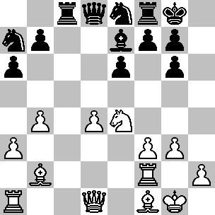 Non è sorprendente il fatto che il B. debba ricorrere ancora ad un seguito dinamico. 28.f4 Cbc6 29.Cxb7 Dxb7 30.Axc6 Cxc6 31.Txc6 Axd4 32.Axd4 Txd4 33.Df3 Tfd8 * La fine di una serie di mosse forzate.