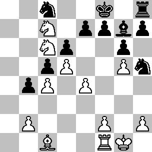 decide di isolare il pedone 'b' dalla catena. 25.f4 L'idea dietro a questa avanzata di pedone è insolita. La terza traversa viene sgomberata a favore della torre. 25...Cb6 26.Tf3 Cxc4 27.