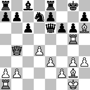 15...De4 Quando si parla durante una partita di scacchi di pezzi cattivi, generalmente ci si riferisce ai pezzi leggeri, tuttavia in certe posizioni anche la regina può diventare un pezzo "cattivo".