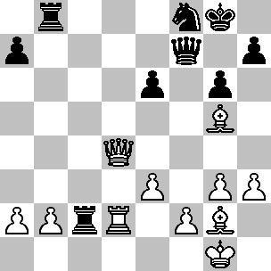 ..Cd5 può seguire 18.Dd2 Dh5 19.e4. 17...Cd7 18.h3 De6 19.Cg5 Axg5 20.Txg5 f6 29.Dxd2 Dg7 30.b3 La situazione si è chiarita. Sebbene la partita prosegua ancora per 27 mosse, per il N.