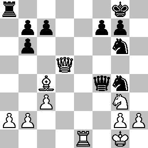 Il finale che risulta dal seguito 21.Dxd5 Dxd5 ( 21...Ce5 22.Cg3 Df4 ) 22.Axd5 Txe1+ 23.Txe1 Cd3 24.Tf1 Cge5 è leggermente favorevole al N.