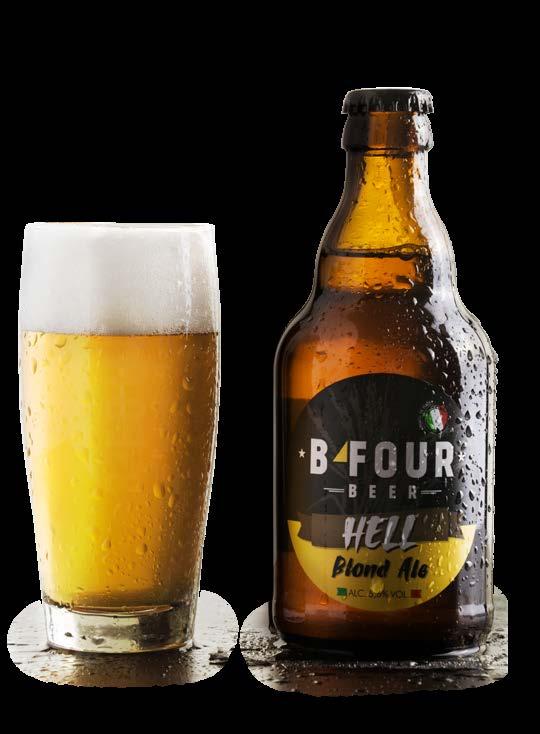 Hell - Hell American Blonde ALE Birra ad alta fermentazione Grado alcolico 5,60% Densità zuccherina del mosto: gradi plato 12,50 Colore: EBC 7 Grado di amaro: IBU 32 Temperatura di servizio: 6-7 C Di