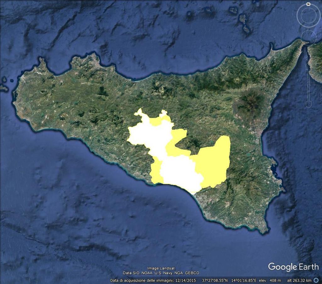 Area di studio Provincia di Caltanissetta. Territori in provincia di AG, CT, EN e PA.