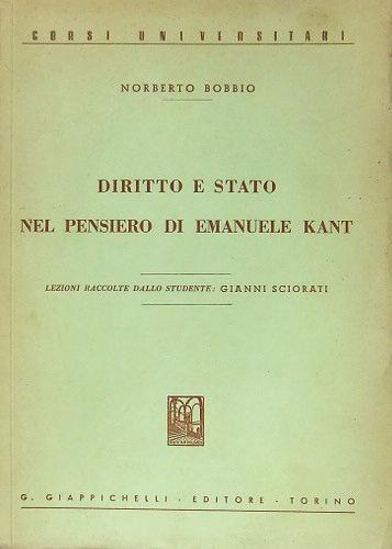 Diritto e Stato nel pensiero di Emanuele Kant.