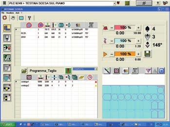 Controllo macchina e software Machine control and software Controllo numerico su base PC IWNC (Intermac Windows Numerical Control) Le macchine sono gestite tramite controllo numerico IWNC di sviluppo