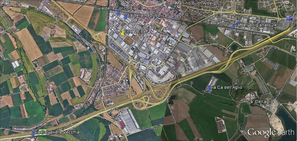 I due impianti più vicini sono siti in prossimità dell impianto di recupero della Erre & Erre Srl, rispettivamente in Via Della Repubblica e in via della Concordia.