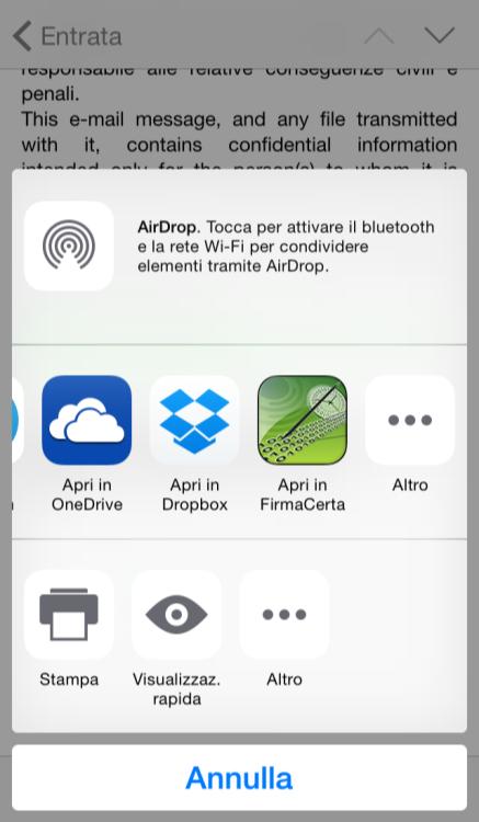 1. FIRMA Requisiti Minimi: Compatibile con iphone, ipad e ipod touch con ios 7.0 o versioni successive.