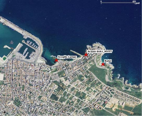 Monitoraggio di O. ovata lungo le coste della Provincia di Sassari (giugno - settembre 2013) 3.1. Sito Acque dolci MYPT Comune Località Codice Lat. (WGS84) Long. (WGS84) P.