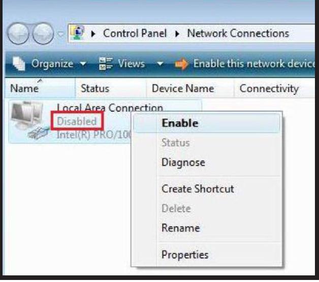 10 Abilitazione ingresso LAN Per utenti Windows Vista/7 1. - Click su Apri / Start - Apri il Pannello di Controllo - Seleziona Rete e Internet - Seleziona Centro Connessioni di rete e condivisioni 3.
