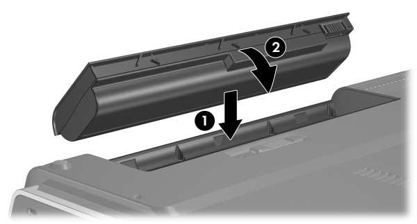 Alimentazione Inserimento di una batteria Sebbene esistano vari modelli di batterie, la procedura di inserimento è la stessa per tutti i modelli.