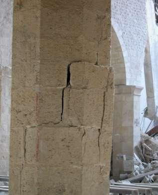 crollo del transetto; 2) di taglio nell abside principale; 3) di taglio nell abside laterale