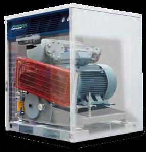 raffreddamento dell aria (senza acqua) Compressori a vite a bassa pressione (ROBOX screw low presure, hi pressure, vacuum) Pressione fino a 2.500 mbar (g) Vuoto fino a 300 mbar (a) Portata fino a 10.