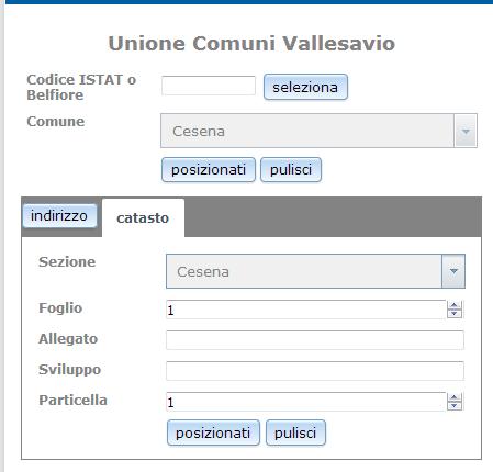 A questo punto è possibile inserire il nome di una via nel campo Nome via (obbligatorio) ed un eventuale numero civico nel campo Civ/sub (facoltativo).