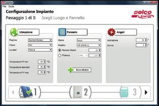 SOLAR Plan SOLAR Plan è il software sviluppato da Selco Energy per effettuare il corretto dimensionamento tra inverter e campo fotovoltaico in modo da