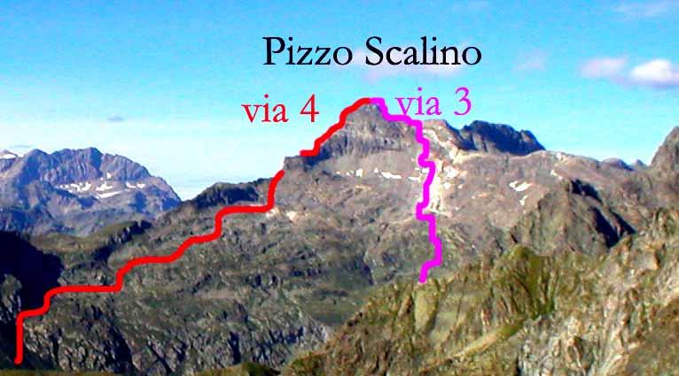 Dalla Val di Togno (via 3) Le vie classiche dalla Val di Togno sono 2. Qui se ne vede lo sviluppo dell ultimo tratto.