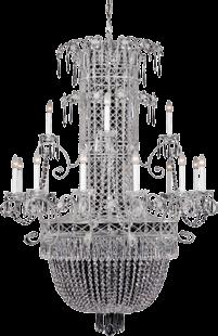 B5 Riflessi di luce Light reflections LAMPADARI CON CRISTALLI Chandelier with crystals L eleganza che da sempre caratterizza lo stile