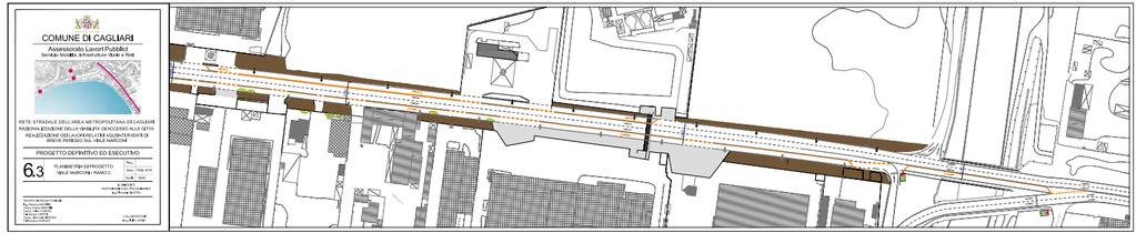 Si prevede invece la sistemazione della strada con doppia corsia preferenziale per bus (escluso il tratto in prossimità del ponte dove è prevista una sola corsia preferenziale per i mezzi pubblici) e