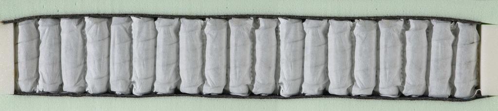 2 a fase NAVIER Couture TS Anima: materasso a molle insacchettate con 7 zone (ca. 1000 molle per 100 x 200 cm), copertura in espanso comfort per una buona aerazione.