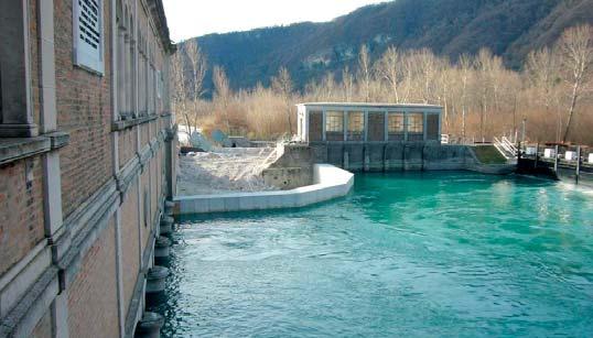 5 - Il bacino di calma dell opera di presa di Fener visto da nord e l opera