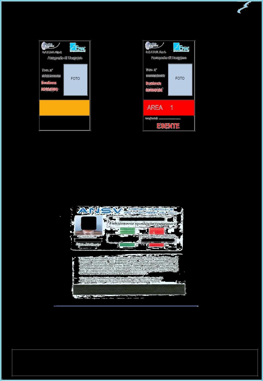 6) TESSERINI DIPLOMATICI 7) TESSERINI ESENTI 8)