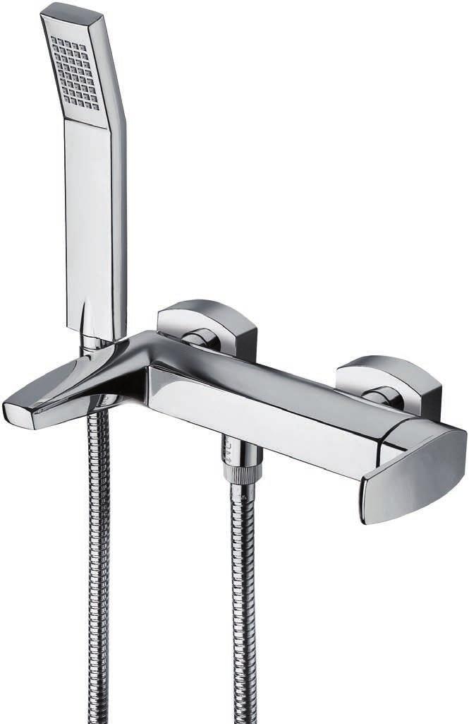 31019 Vasca MONOCOMANDO VASCA ESTERNO CON SUPPORTO DOCCIA INTEGRATO SINGLE LEVER BATHTUB MIXER WITH SIDE BRACKET MITIGEUR BAIGNOIRE AVEC SUPPORT DOUCHETTE À COTÉ (*)