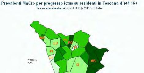 PATOLOGIE CRONICHE: pregresso ictus Alta la prevalenza per pregresso ictus