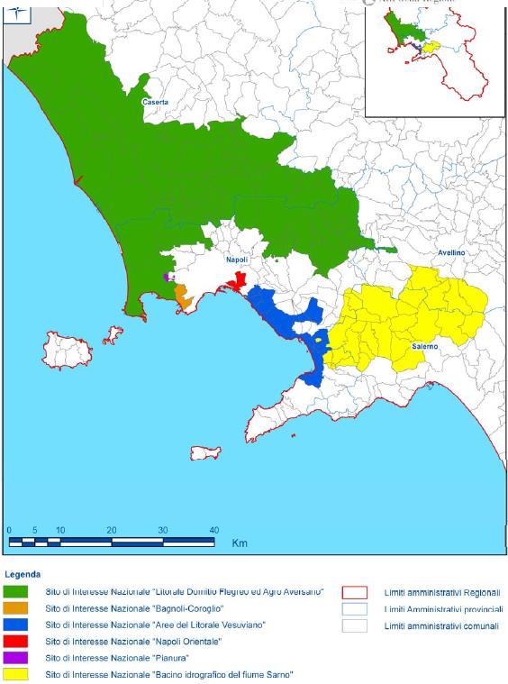 Aggiornamento del Piano per la bonifica delle aree inquinate N 2 Siti di Interesse Nazionale (SIN) Napoli Orientale Napoli-Bagnoli Coroglio N 4 Siti di Interesse