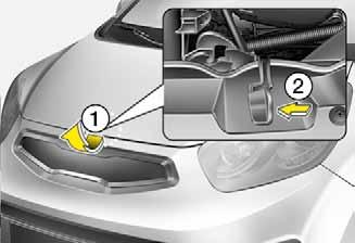 Apertura dello sportello di rifornimento carburante