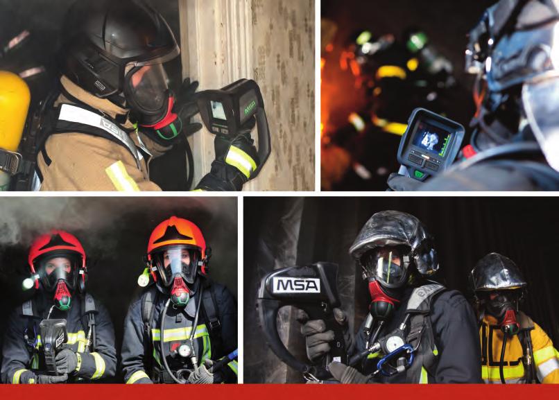 Immagini termiche Le termocamere (TIC) all'avanguardia di MSA sono strumenti preziosi per vigili del fuoco e polizia, ad esempio per spostarsi in modo rapido e sicuro in locali e ambienti bui o con